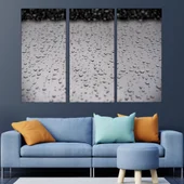 Дъждовни капки по стъкло - картина пано за стена - Thumbnail 2