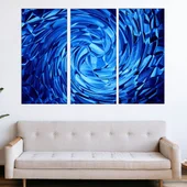Фон синя спирала  - картина пано за стена - Thumbnail 2