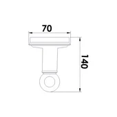 Двойна закачалка за баня Сахара ICA 2301 INTER CERAMIC - Thumbnail 3