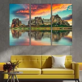 Малка къща на скален остров - картина пано за стена - Thumbnail 2