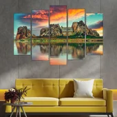 Малка къща на скален остров - картина пано за стена - Thumbnail 3