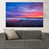 Морски пейзаж на разсъмване - картина пано за стена - Thumbnail 1