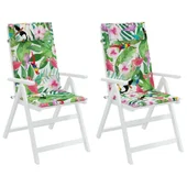 Възглавници за столове с облегалки 2 бр шарени Оксфорд плат - VL361925 - Thumbnail 4