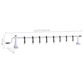 Ролка за покривало на басейн с пластмасова основа - бяло и черно - Thumbnail 7