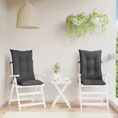 Възглавници за стол 2 бр меланж антрацит 120x50x7 см плат - VL4002343 - Thumbnail 4