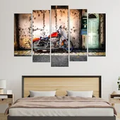 Паркиран мотор на улицата - картина пано за стена - Thumbnail 3