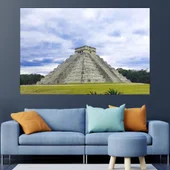 Пирамидата "Канкун" в Мексико - картина пано за стена - Thumbnail 1