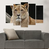 Портрет на лъвица - картина пано за стена - Thumbnail 3
