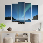 Северно сияние в Норвегия - картина пано за стена - Thumbnail 3
