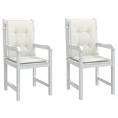 Възглавници за столове 2 бр меланж кремави 100x50x4 см плат - VL4002451 - Thumbnail 1