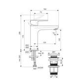 Смесител за баня с Click-Clack изпразнител H120 IDEAL STANDARD - Thumbnail 5