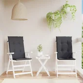 Възглавници за стол 2 бр меланж антрацит 120x50x4 см плат - VL4002409 - Thumbnail 4