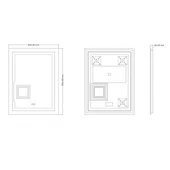 Огледало за баня с LED осветление 60x80 см ICL 1899 INTER CERAMIC - Thumbnail 6