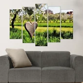 Сърце на цъфнало клонче - картина пано за стена - Thumbnail 3