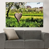 Сърце на цъфнало клонче - картина пано за стена - Thumbnail 1