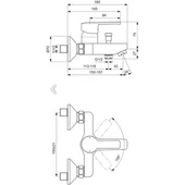 Стенен смесител за вана и душ Calista VIDIMA - Thumbnail 2
