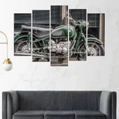 Античен мотоциклет BMW - картина пано за стена - Thumbnail 3