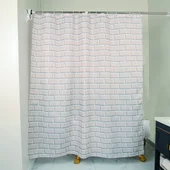 Душ завеса за баня 180х200 см бежова ICSC 193 INTER CERAMIC - Thumbnail 2