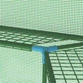 Оранжерия с рафтове, стомана, 227x223 см - Thumbnail 7