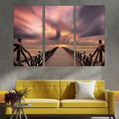 Дървен мост в морето - картина пано за стена - Thumbnail 2