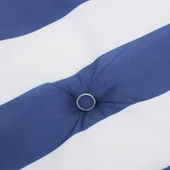 Възглавници за градински стол 6 бр синьо и бяло 50x50x4 см плат - VL361079 - Thumbnail 7