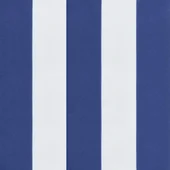 Възглавници за градински стол 6 бр синьо и бяло 50x50x4 см плат - VL361079 - Thumbnail 8