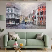 Акварел на Венеция - картина пано за стена - Thumbnail 1
