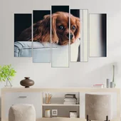 Кученце на диван - картина пано за стена - Thumbnail 3