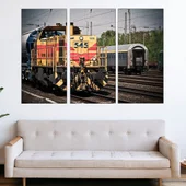Локомотив в близък план - картина пано за стена - Thumbnail 2