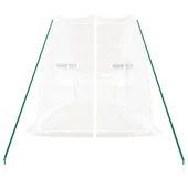 Оранжерия със стоманена рамка бяла 12 м² 6x2x2,85 м - Thumbnail 4