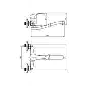Стенен смесител за баня Alcala FORMA VITA - Thumbnail 2
