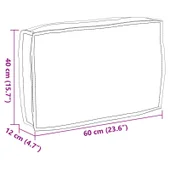 Възглавница за облегалка Wine Red 60x40x12 см Оксфордска тъкан - Thumbnail 7