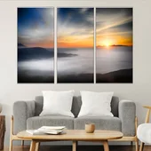 Изгрев над мъглата - картина пано за стена - Thumbnail 2