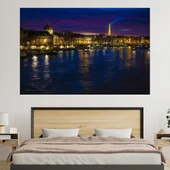 Нощен Париж - картина пано за стена - Thumbnail 1