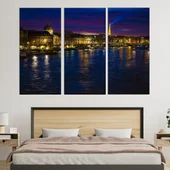 Нощен Париж - картина пано за стена - Thumbnail 2