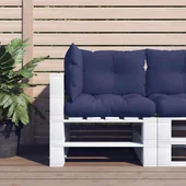 Палетни възглавници, 3 бр, нейви сини, Оксфорд плат - Thumbnail 1