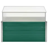 Парник, 100x100x77 см, зелен, поцинкована стомана - Thumbnail 3