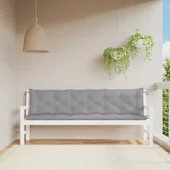 Възглавници за градински пейки 2 бр Сиво 200x50x7 см плат - VL361736 - Thumbnail 1