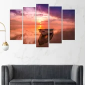 Изгрев и лодка - картина пано за стена - Thumbnail 3