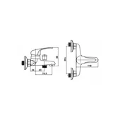 Стенен смесител за вана/душ Crystal - FORMA VITA - Thumbnail 2