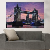 Тауър Бридж привечер - картина пано за стена - Thumbnail 1