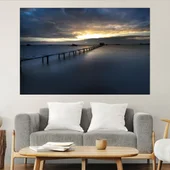 Мост на брега на остров Фукок - картина пано за стена - Thumbnail 1