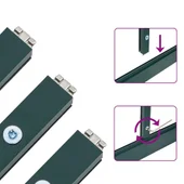 Оранжерия- поликарбонат - стоманена основа - 334x169x202 см - Thumbnail 10