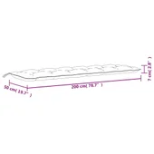 Възглавници за градински пейки 2 бр на листа 200x50x7 см плат - VL361751 - Thumbnail 9