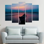 Залез над лодка на брега - картина пано за стена - Thumbnail 3