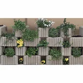 Бетонна кашпа 28.7x33x15 см сива Triflor SEMMELROCK - Thumbnail 2