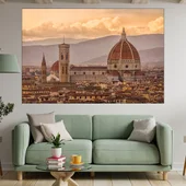Изглед над Флоренция - картина пано за стена - Thumbnail 1