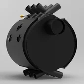 Печка на дърва със стъкло 6kW 00-100м3 CANADA - Thumbnail 3