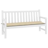 Възглавница за градинска пейка бежова 200x50x4 см оксфорд плат - VL47615 - Thumbnail 3