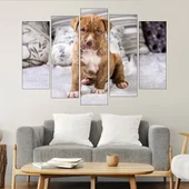 Портрет на малък питбул - картина пано за стена - Thumbnail 3